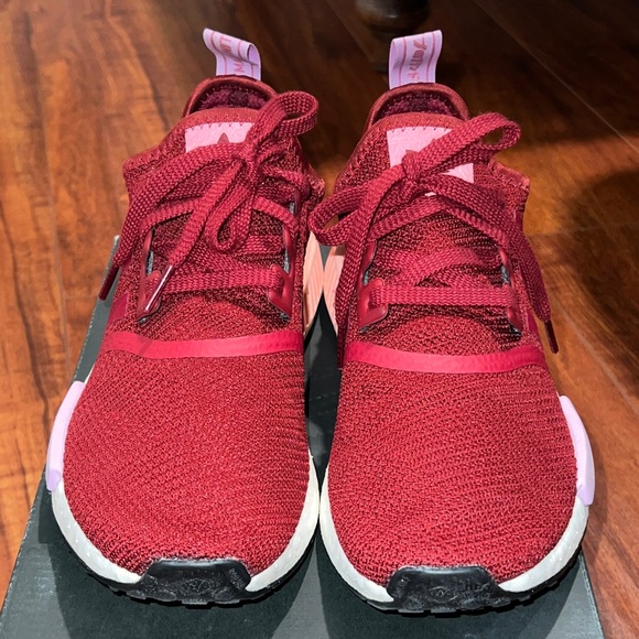Adidas Originals Women's NMD_R1 Sneaker new burgundy white, purple&coral - Picture 11 of 14